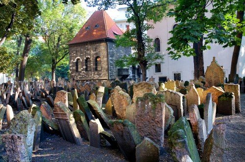 Old Jewish Cemetery in Josefov, Prague
